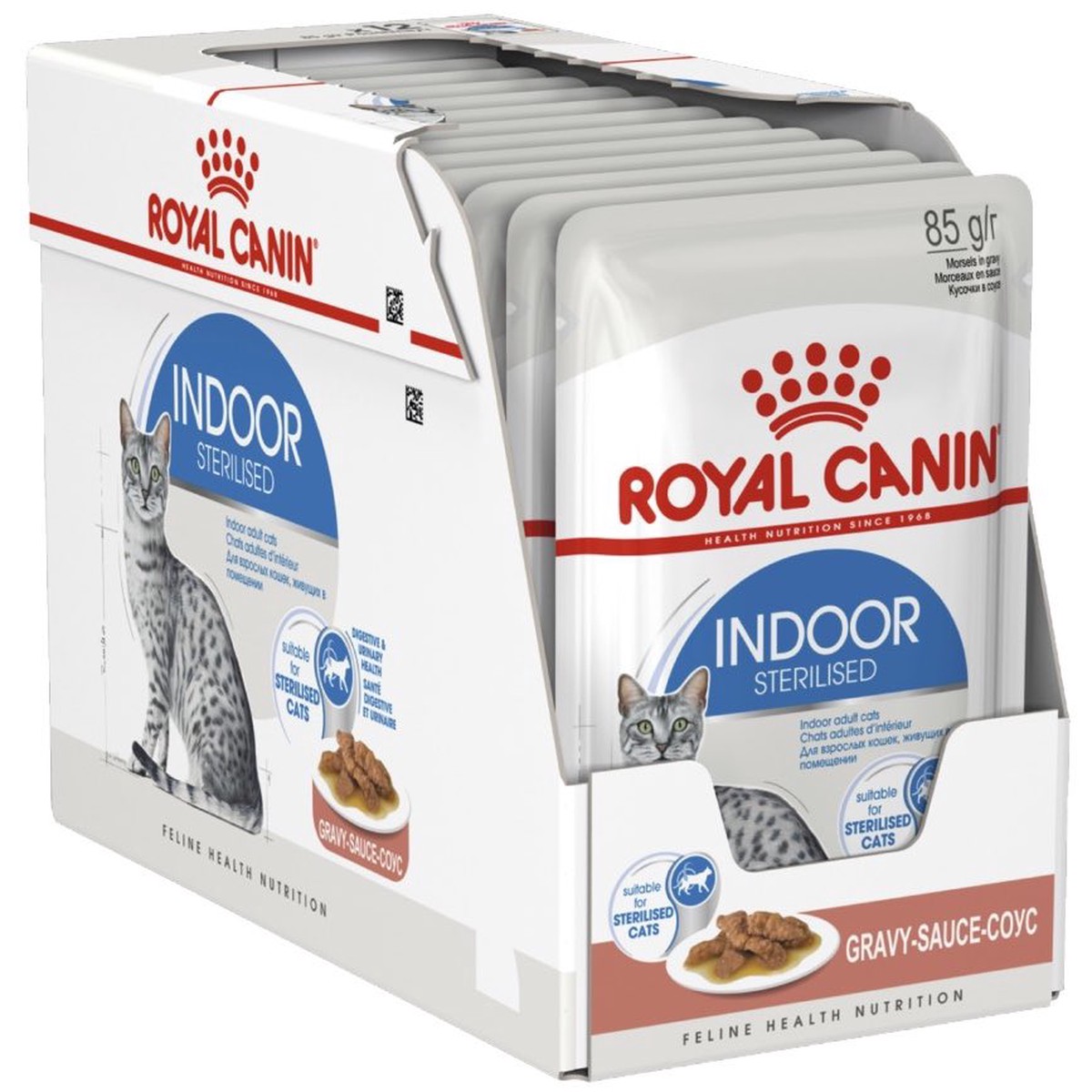 Royal Canin Indoor in GRAVY Adult Pouch Cat Food 85g x 12