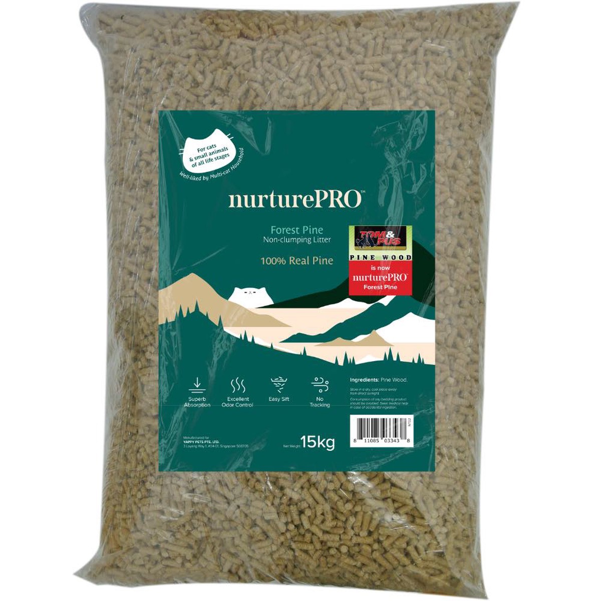 $3 OFF: Nurture Pro Forest Pine Wood Cat Litter 15kg